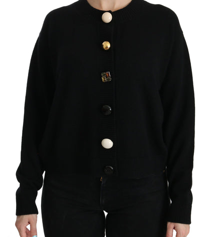 Dolce &amp; Gabbana Elegante cardigan in cashmere nero