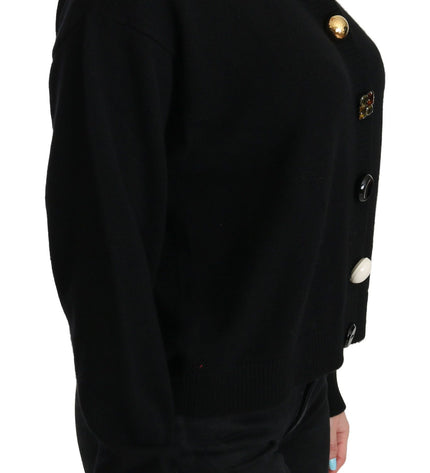 Dolce &amp; Gabbana Elegante cardigan in cashmere nero