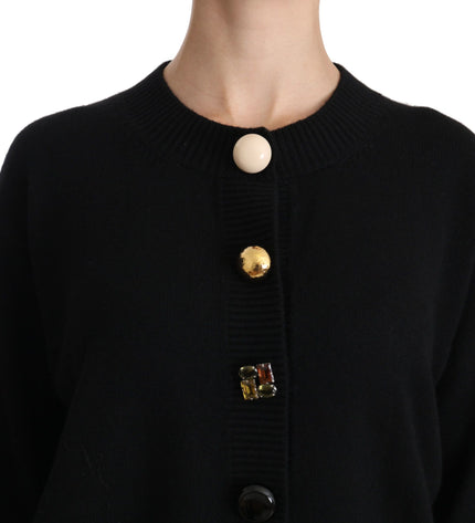 Dolce &amp; Gabbana Elegante cardigan in cashmere nero