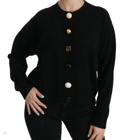 Dolce &amp; Gabbana Elegante cardigan in cashmere nero