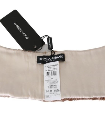 Dolce & Gabbana Elegant Beige Lambskin Scarf for Women