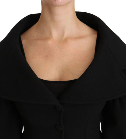 Dolce & Gabbana Elegant Black Virgin Wool Coat