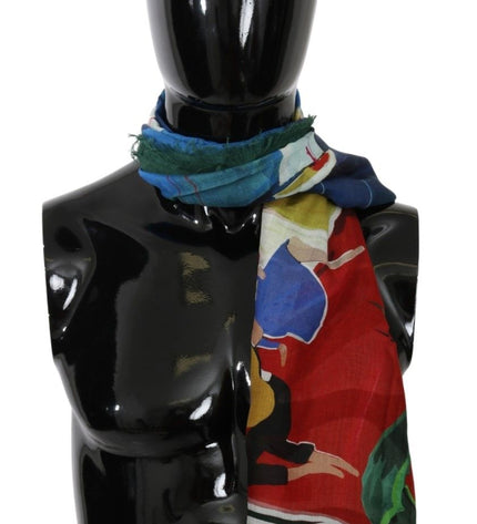 Dolce & Gabbana Elegant Multicolor Modal-Cashmere Men's Scarf