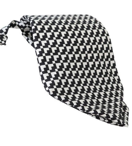 Dolce & Gabbana Elegant Black Patterned Silk Tie