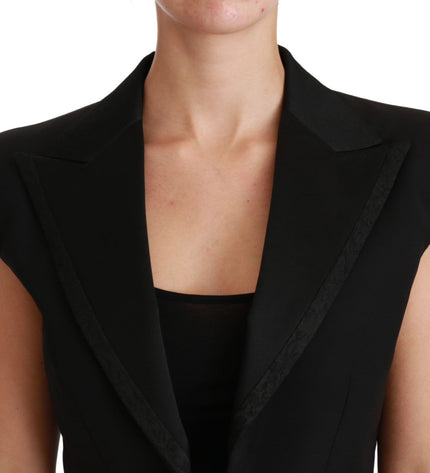 Dolce &amp; Gabbana Gilet blazer corto nero elegante