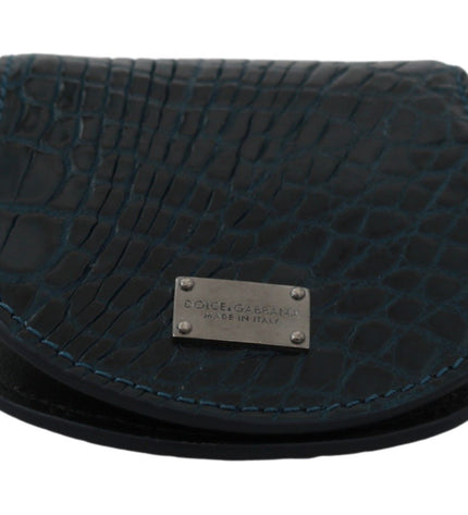 Dolce & Gabbana Exquisite Dark Blue Coin Case Wallet