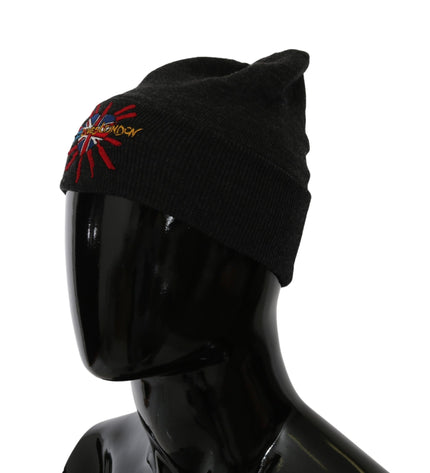 Dolce & Gabbana Chic Gray Beanie with Exclusive Embroidery