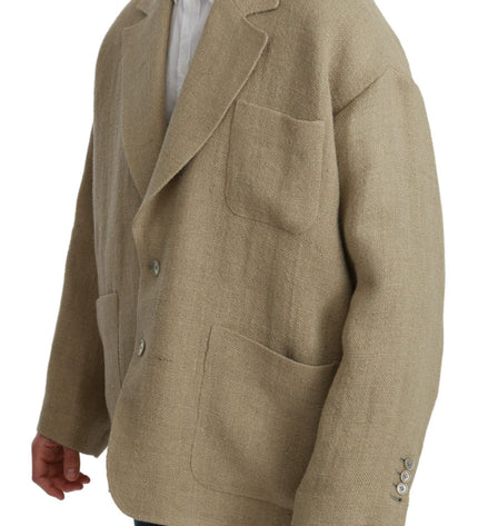 Dolce &amp; Gabbana Blazer monopetto in iuta beige chic