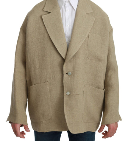 Dolce &amp; Gabbana Blazer monopetto in iuta beige chic