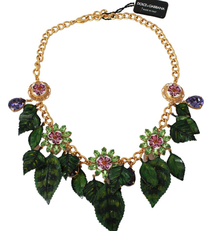 Dolce & Gabbana Elegant Floral Sicily Charm Necklace