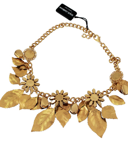 Dolce & Gabbana Elegant Floral Sicily Charm Necklace