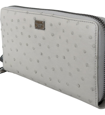 Dolce & Gabbana Elegant Ostrich Leather Continental Wallet