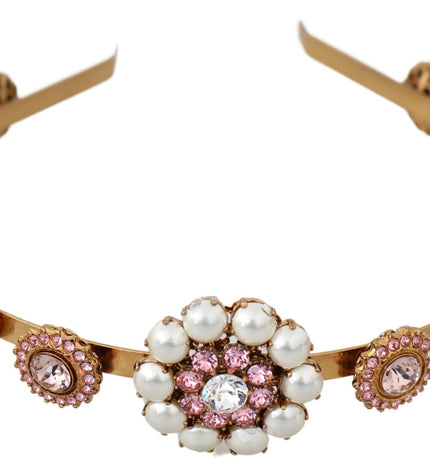 Dolce &amp; Gabbana Zarif Kristal İnci Diadem Başlığı