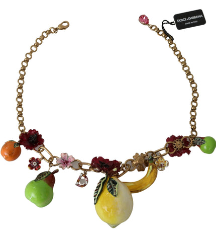 Collana con ciondolo floreale impreziosito da cristalli Dolce &amp; Gabbana