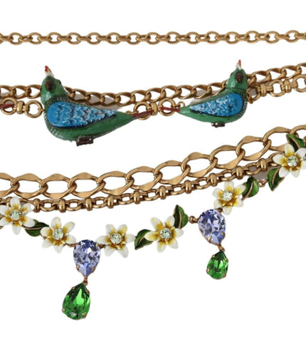 Dolce & Gabbana Exquisite Crystal and Brass Necklace