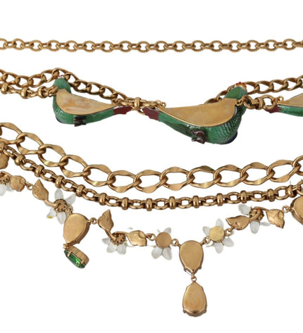 Dolce & Gabbana Exquisite Crystal and Brass Necklace