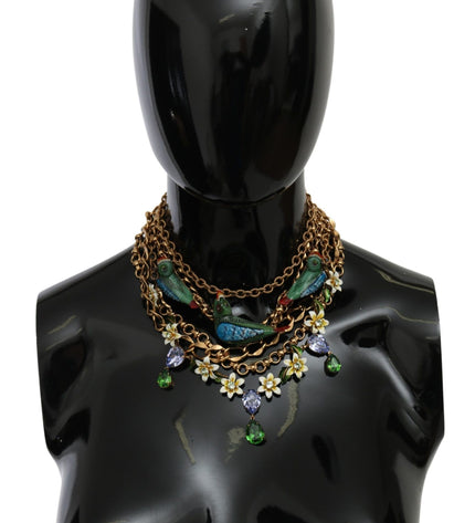 Dolce & Gabbana Exquisite Crystal and Brass Necklace