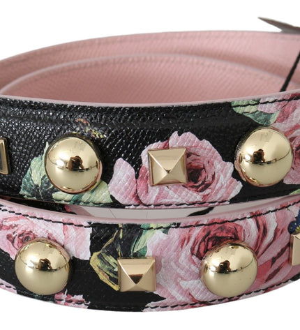 Dolce & Gabbana Elegant Floral Leather Shoulder Strap