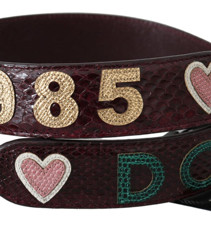 Dolce & Gabbana Exquisite Bordeaux Shoulder Strap Accessory