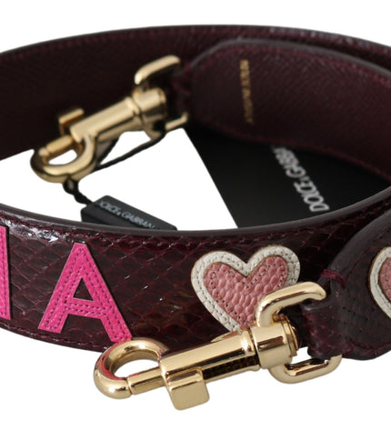 Dolce & Gabbana Exquisite Bordeaux Shoulder Strap Accessory