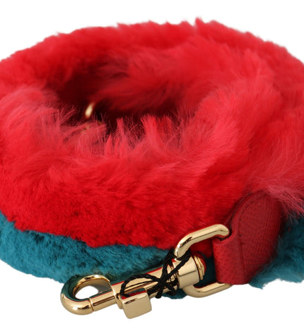 Dolce & Gabbana Elegant Red Lapin Fur Shoulder Strap