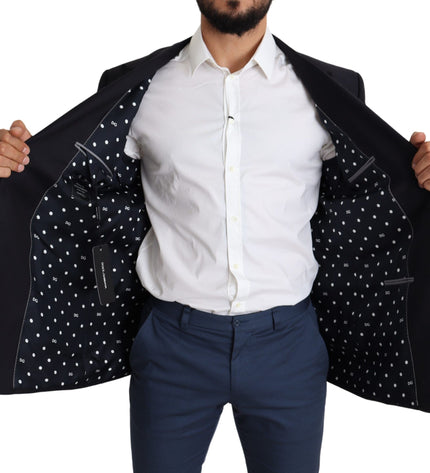 Dolce &amp; Gabbana Blazer da Uomo Elegante in Lana Vergine Nera