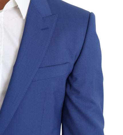 Dolce & Gabbana Exquisite Blue Wool Martini Blazer Jacket