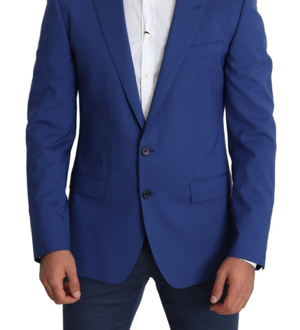 Dolce &amp; Gabbana squisita giacca blazer Martini in lana blu