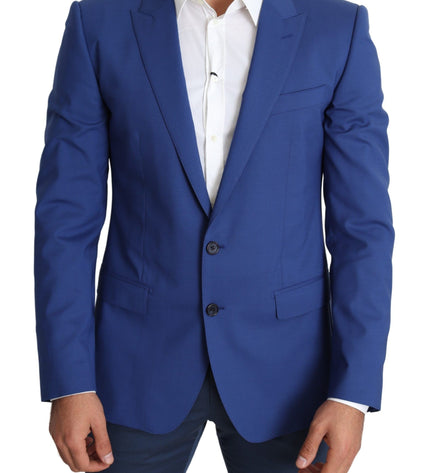 Dolce & Gabbana Exquisite Blue Wool Martini Blazer Jacket