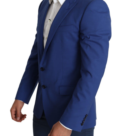 Dolce & Gabbana Exquisite Blue Wool Martini Blazer Jacket