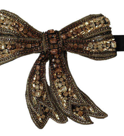 Dolce & Gabbana Elegant Silk Rhinestone Bow Tie