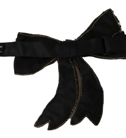 Dolce & Gabbana Elegant Silk Rhinestone Bow Tie