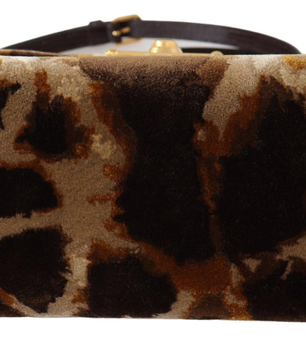 Dolce & Gabbana Elegant Giraffe Pattern Welcome Bag with Gold Accents