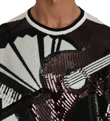 Dolce & Gabbana New York Jazz Sequined Silk Sweater