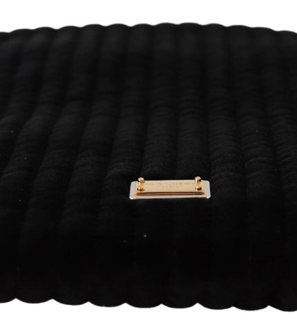 Dolce & Gabbana Elegant Velvet Quilted Glasses Holder Bag