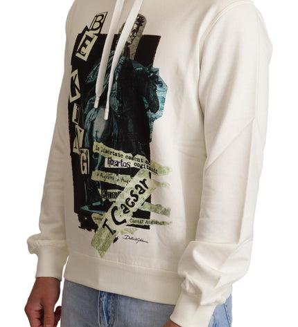 Dolce & Gabbana Regal King Motif Hooded Pullover Sweater