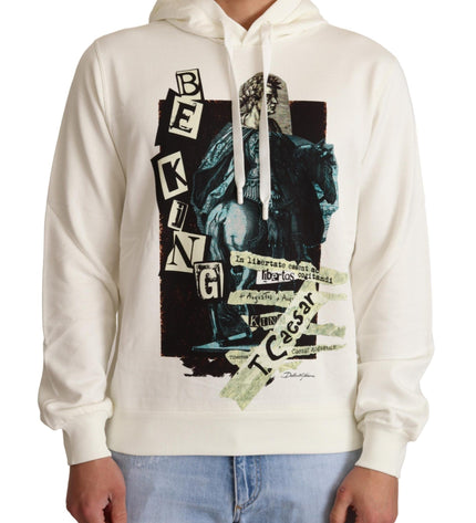 Dolce & Gabbana Regal King Motif Hooded Pullover Sweater