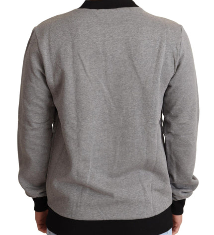 Dolce & Gabbana Elegant Gray Crown Motif Crewneck Sweater