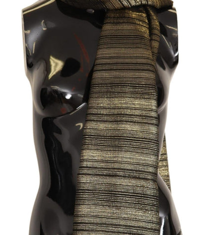 Dolce & Gabbana Elegant Gold Silk Blend Scarf