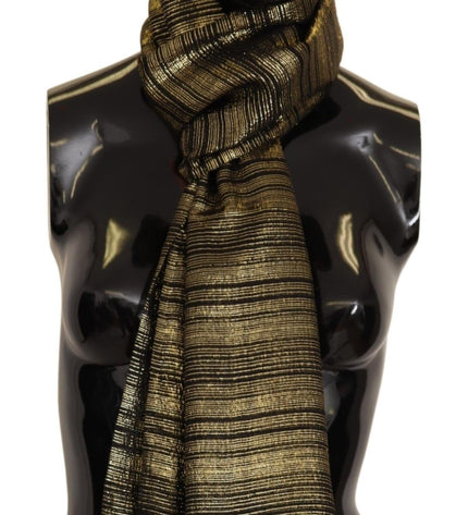 Dolce & Gabbana Elegant Gold Silk Blend Scarf