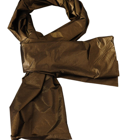 Dolce & Gabbana Elegant Metallic Bronze Scarf