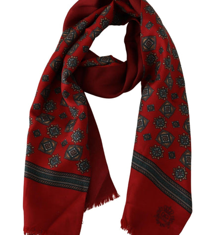 Dolce & Gabbana Elegant Red Silk Scarf