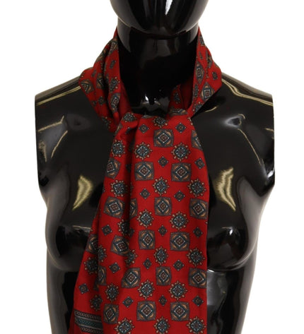 Dolce & Gabbana Elegant Red Silk Scarf