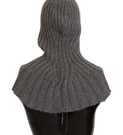 Dolce & Gabbana Elegant Cashmere Hood Scarf in Gray