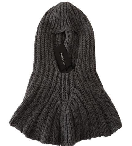 Dolce & Gabbana Elegant Cashmere Hood Scarf in Gray