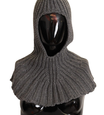 Dolce & Gabbana Elegant Cashmere Hood Scarf in Gray