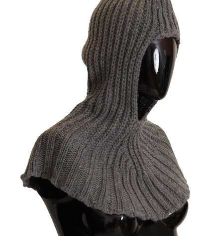 Dolce & Gabbana Elegant Cashmere Hood Scarf in Gray