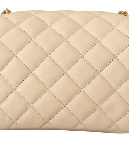 Versace Chic Nappa Leather Crossbody in Purity White