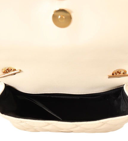 Versace Chic Nappa Leather Crossbody in Purity White