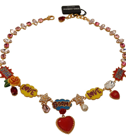 Dolce & Gabbana Charm Necklace with Hand-Painted Elements